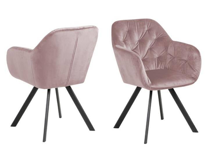 Actona Lola Esszimmerstuhl mit Armlehne Stahl/Stoff von Beckhuis Living