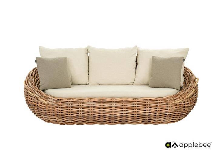 Apple Bee Cocoon Sofa Aluminium / Biculair Weving Apple Bee Cocoon Sofa Aluminium / Biculair Weving von Beckhuis Living