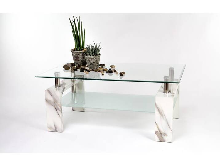 Concept Modena Couchtisch Glas mit Ablage von Beckhuis Living