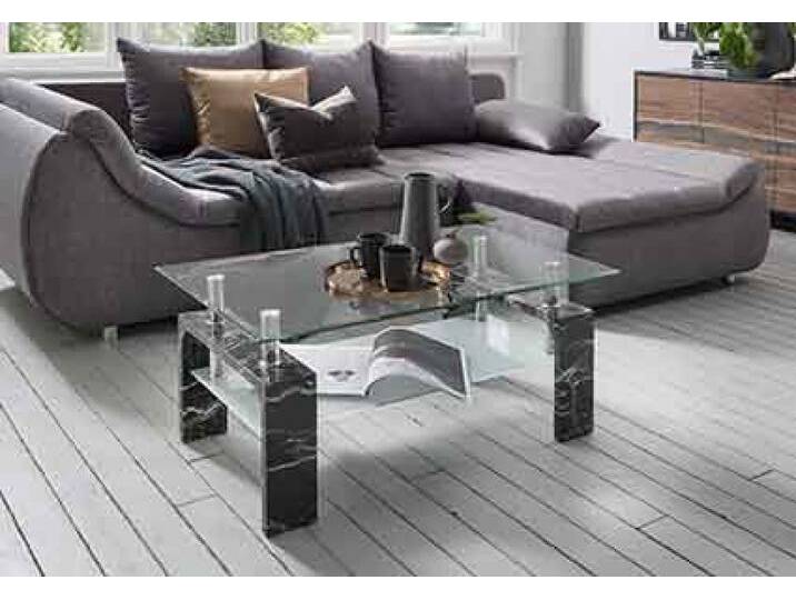 Concept Modena Couchtisch Glas mit Ablage von Beckhuis Living