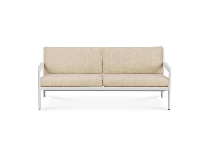 Ethnicraft Jack 2-Sitzer Sofa Aluminium mit Stoffkissen von Beckhuis Living