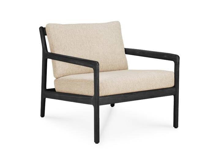 Ethnicraft Jack Outdoor-Loungesessel Teak mit Stoffkissen von Beckhuis Living