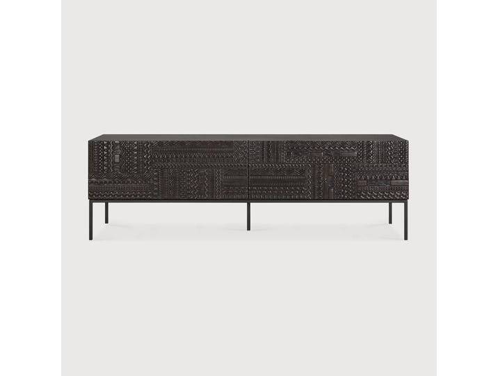 Ethnicraft Tabwa Indoor TV Anrichte Teakholz Off Black von Beckhuis Living