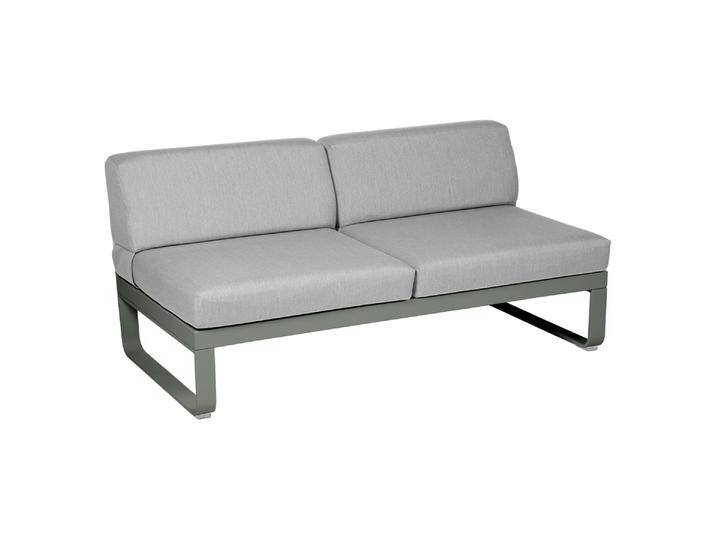 Fermob Bellevie 2 Sitzer Lounge Modul Mitte Aluminium von Beckhuis Living