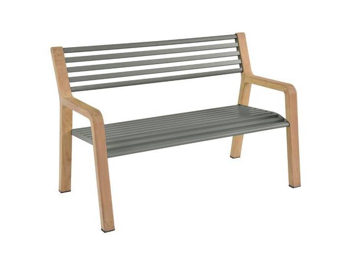 Fermob SOMERSET Bank Aluminium/Teak 122x62x82 cm von Beckhuis Living