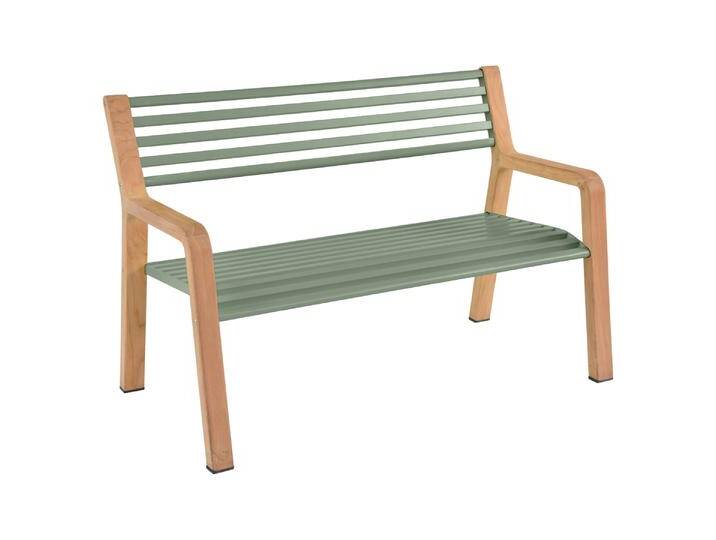 Fermob SOMERSET Bank Aluminium/Teak 122x62x82 cm von Beckhuis Living