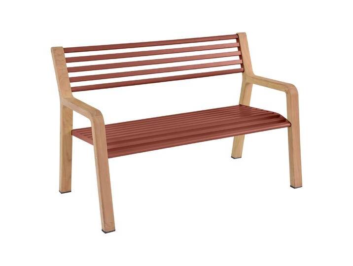 Fermob SOMERSET Bank Aluminium/Teak 122x62x82 cm von Beckhuis Living