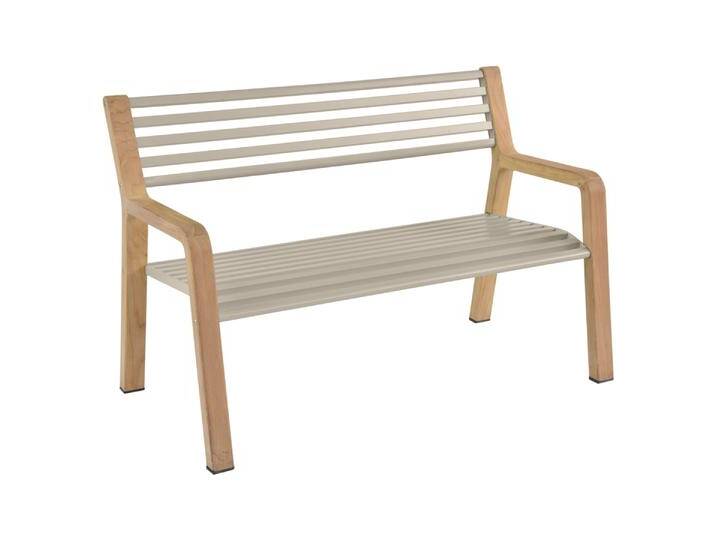 Fermob SOMERSET Bank Aluminium/Teak 122x62x82 cm von Beckhuis Living