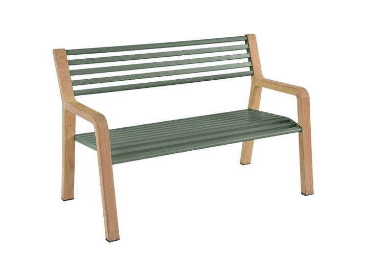 Fermob SOMERSET Bank Aluminium/Teak 122x62x82 cm von Beckhuis Living