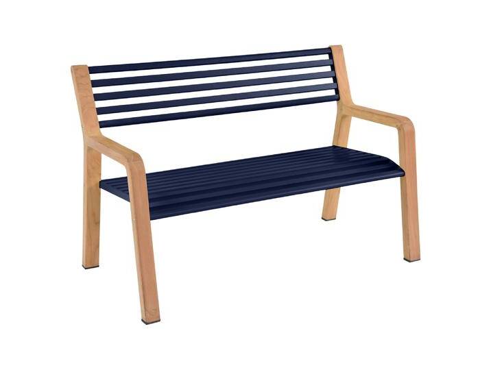 Fermob SOMERSET Bank Aluminium/Teak 122x62x82 cm von Beckhuis Living