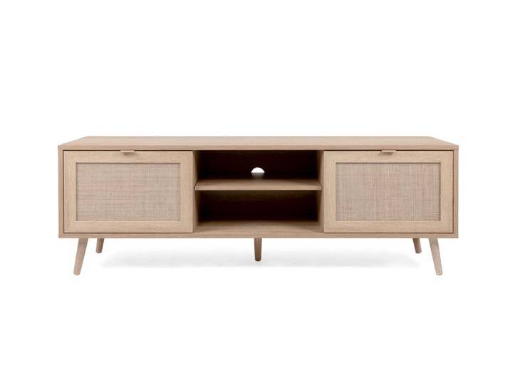 Finori Bali 56A TV-Board Holzwerkstoff Sonoma Eiche/Rafia Geflecht, 150 cm breit, elegantes Design, Stauraum von Beckhuis Living