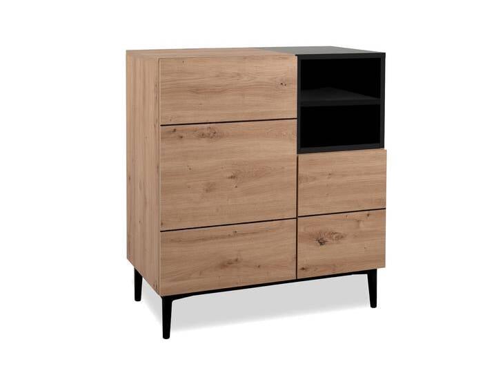 Finori Nola 01 A Kommode/ArtisanOak/Schwarz von Beckhuis Living