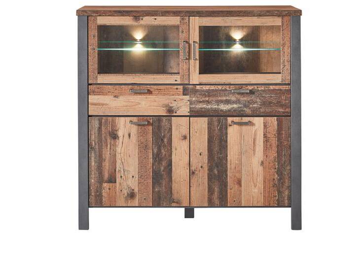 Innostyle Cardiff Highboard Used Style Optik Dark von Beckhuis Living