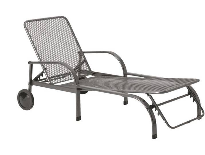 MWH Chalet Gartenliege mit Rollen Stahl iron grey von Beckhuis Living