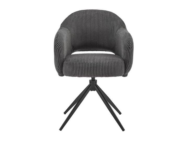 Möbilia Armlehnstuhl Cord-Optik Dunkelgrau 58x84 cm von Beckhuis Living