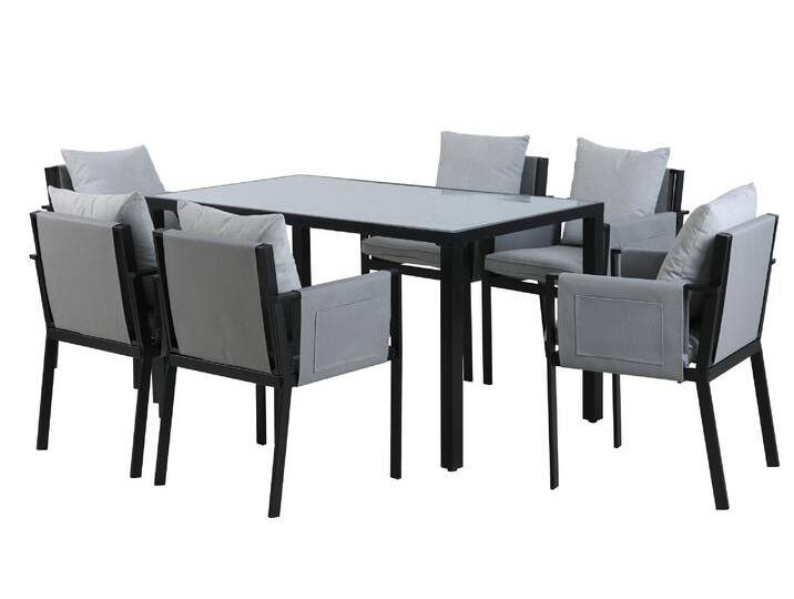 Möbilia Essgruppe 1 x Esstisch + 6 Stühle inkl. Sitz- und von Beckhuis Living