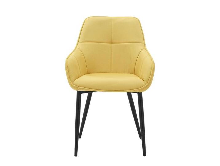Möbilia Leinen Stuhl mit armlehne Gelb 55x86 cm von Beckhuis Living