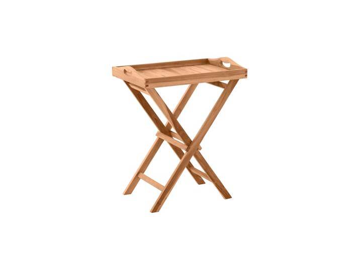 Möbilia Serviertisch Teak natur klappbar 60x40 cm von Beckhuis Living