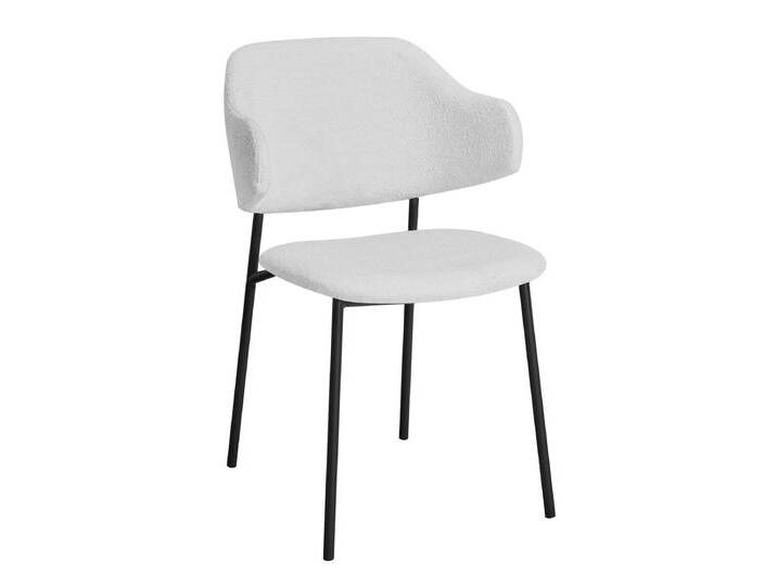 SalesFever Armlehnstuhl Bouclé Stoff 2er Set Metallgestell von Beckhuis Living