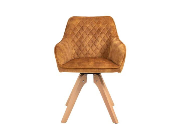 SalesFever Armlehnstuhl Samtvelours mit Rautensteppung Stuhlbeine SalesFever Armlehnstuhl Samtvelours mit Rautensteppung Stuhlbeine von Beckhuis Living