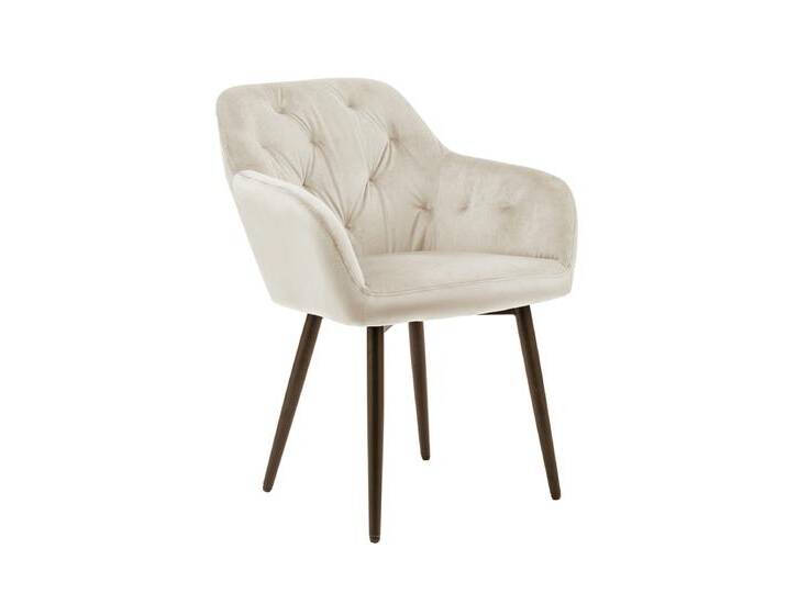 SalesFever Armlehnstuhl mit Knopfheftung Samt Metallgestell von Beckhuis Living