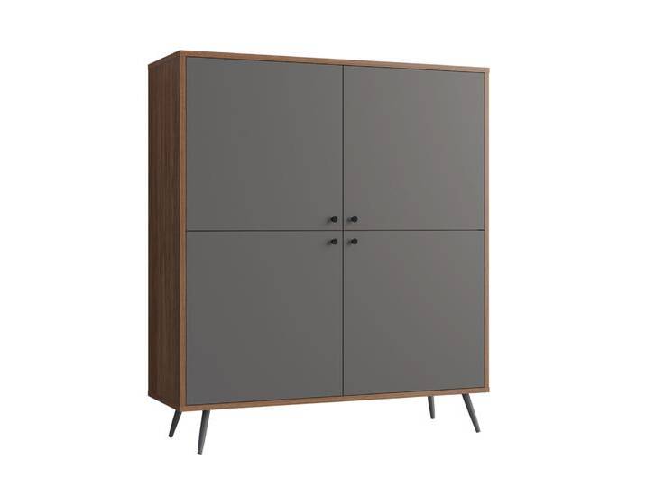 SalesFever Highboard Walnuss/Grau SalesFever Highboard Walnuss/Grau von Beckhuis Living