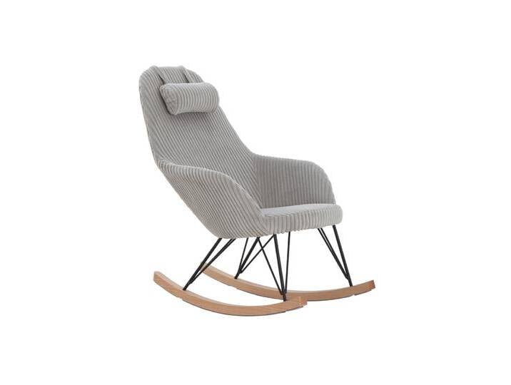 SalesFever Schaukelstuhl Grau Texturstoff von Beckhuis Living