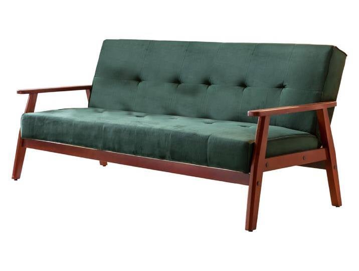 SalesFever Schlafsofa Samt tannengrün von Beckhuis Living