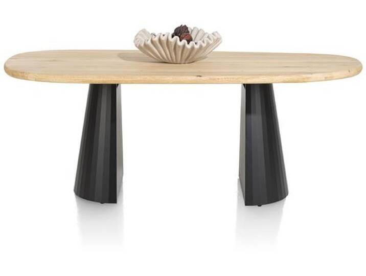 XOOON Arawood Esszimmertisch Massivholz Eiche/Metallgestell von Beckhuis Living
