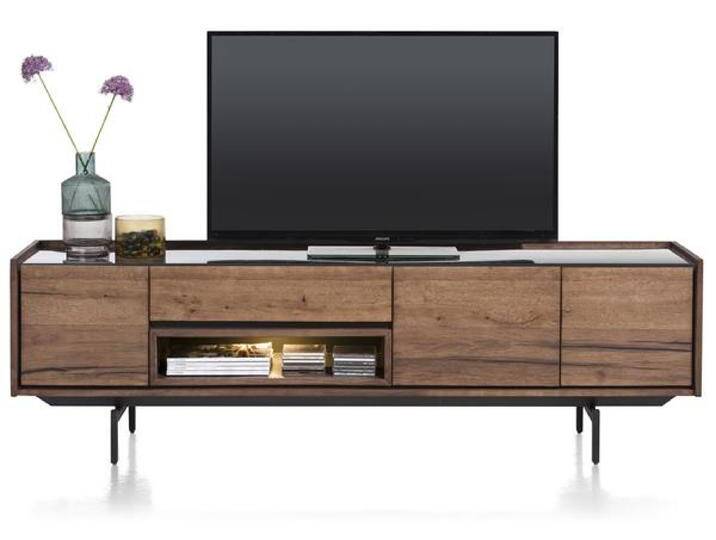 XOOON Halmstad Lowboard + LED Eiche/Metall Soft-Close System von Beckhuis Living