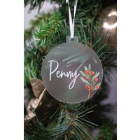 Personalisierte Weihnachtsverzierung | Weihnachtsschmuck Gedruckte Personalisiertes Weihnachtsgeschenk Weihnachtskugel von BeckingsaleDesigns