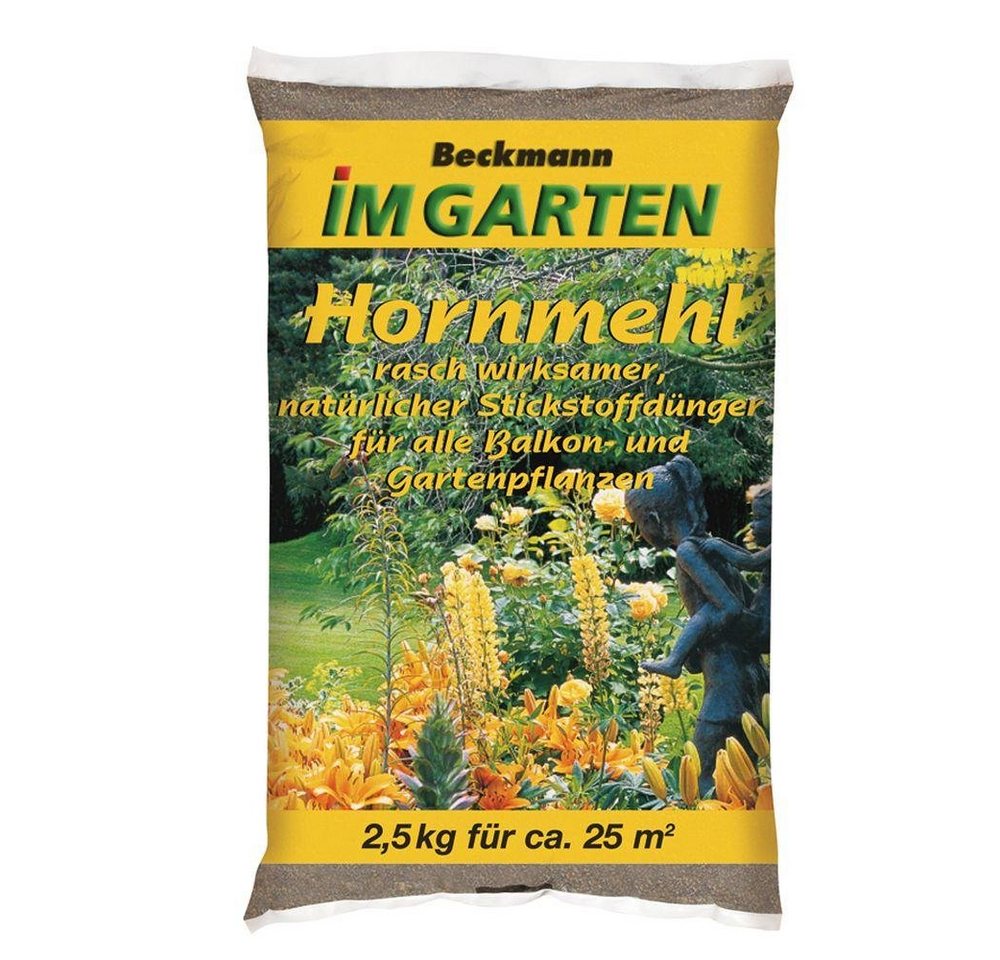 Beckmann IM GARTEN Gartendünger Hornmehl gedämpft Horndünger Naturdünger 2,5 kg Beutel von Beckmann IM GARTEN