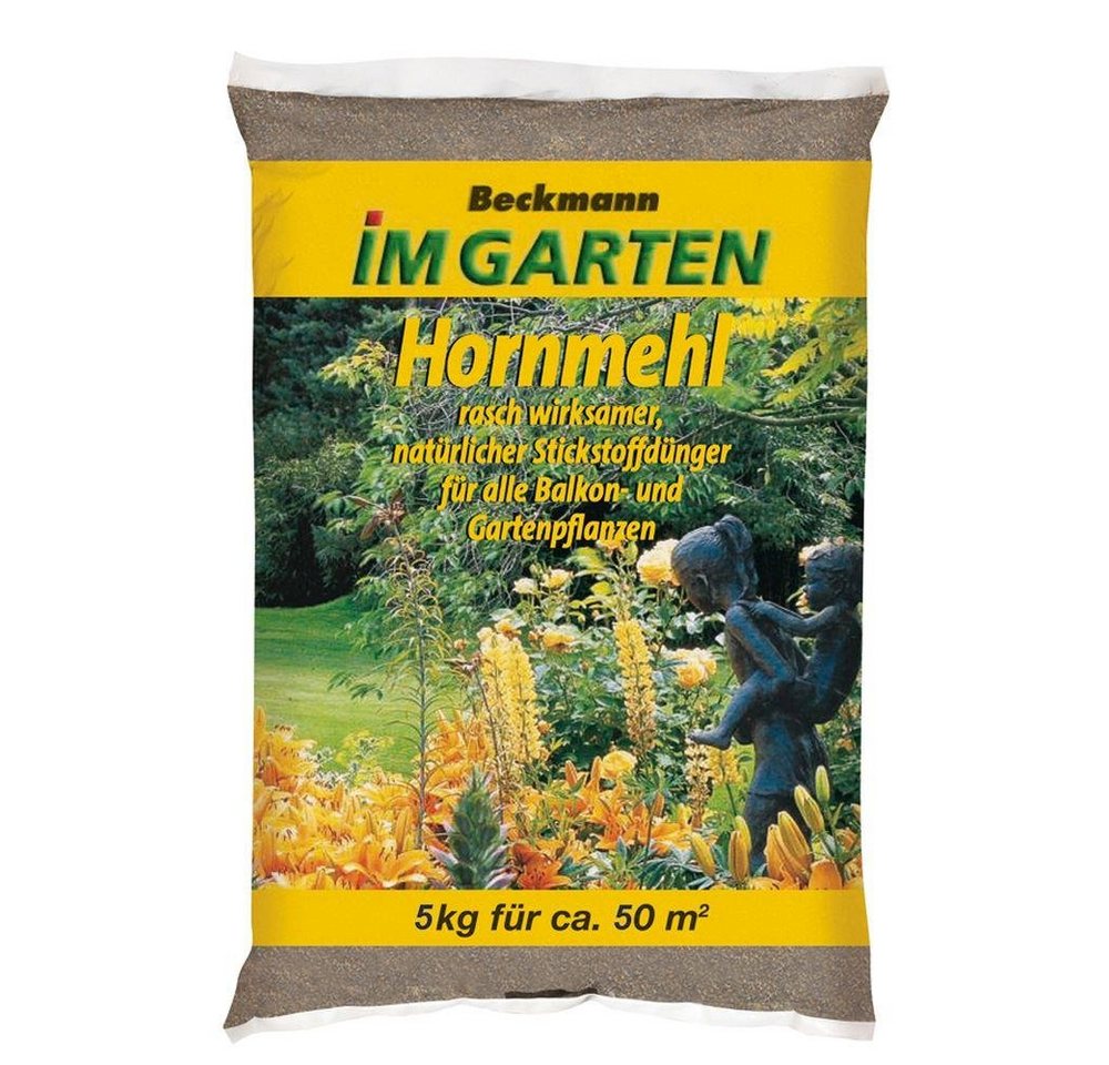 Beckmann IM GARTEN Gartendünger Hornmehl gedämpft Horndünger Naturdünger 5 kg Beutel von Beckmann IM GARTEN