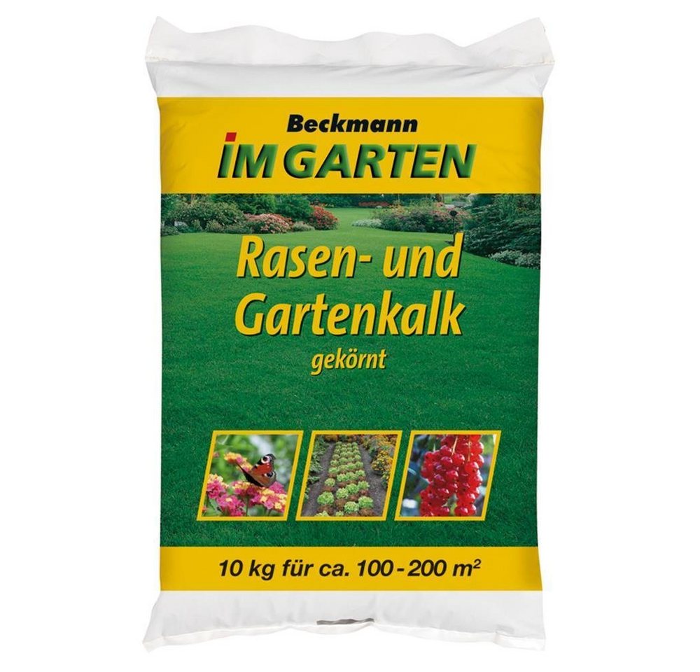 Beckmann IM GARTEN Rasendünger Rasenkalk Gartenkalk 10 kg Beutel Bodenhilfsstoff Bodenverbesserer von Beckmann IM GARTEN