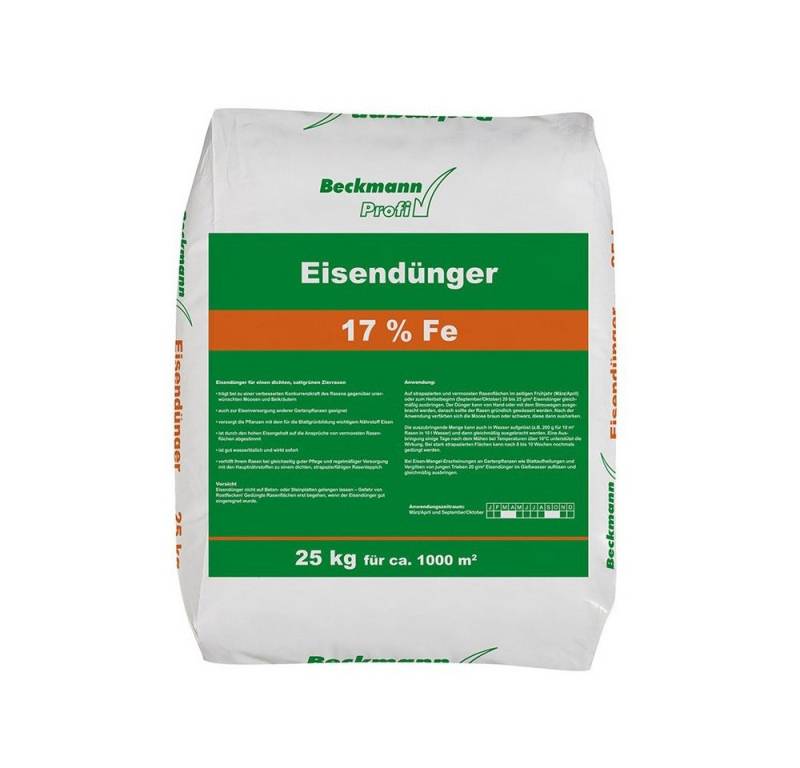 Beckmann Profi Eisendünger 25 kg Eisendünger 17% Eisen Sulfat f. ca. 1000m² von Beckmann Profi