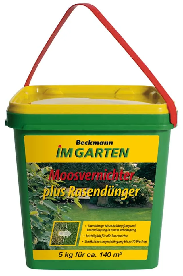 Beckmann Moosvernichter plus Rasendünger 5kg für ca 140m von Beckmann&Brehm