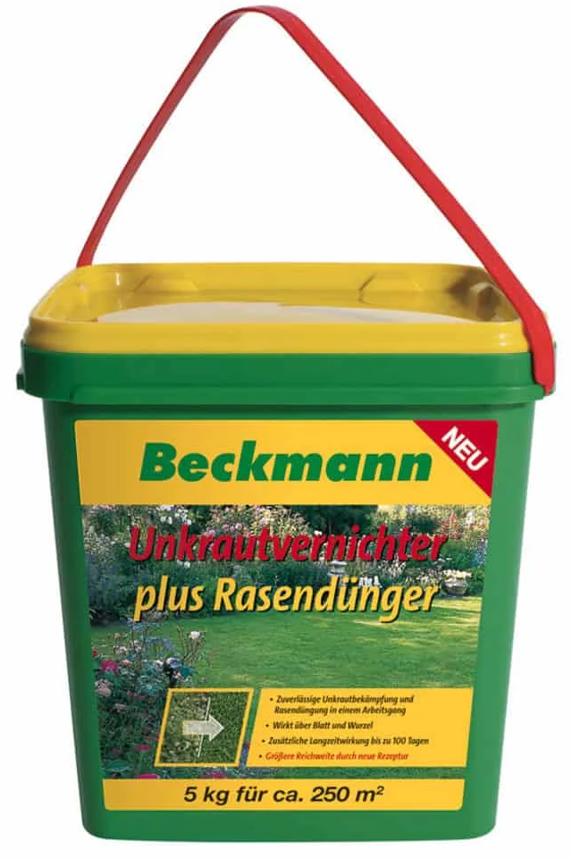 Beckmann Unkautvernichter plus Rasendünger 5kg für ca 250m² von Beckmann&Brehm