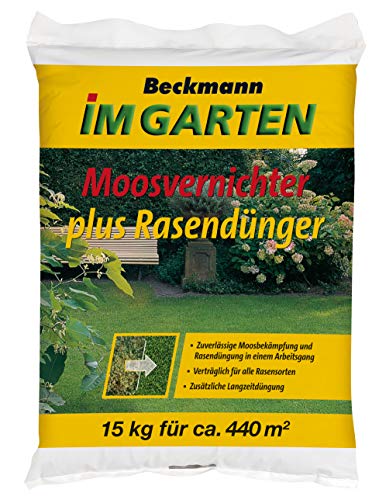 Beckmann Moosvernichter Plus Rasendünger, 15 Kg von Beckmann