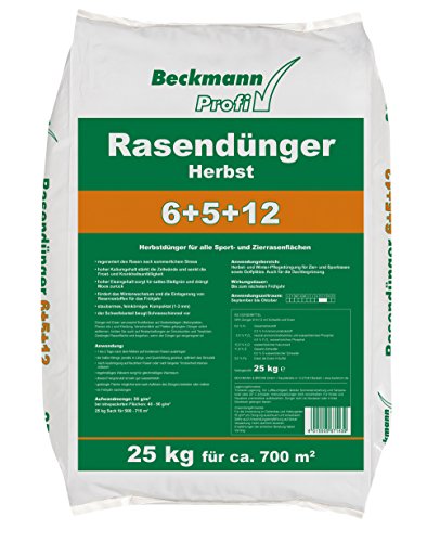 Beckmann Profi Herbst Rasendünger 6+5+12 in 25 kg von Floragard