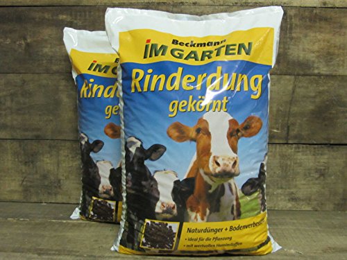 Beckmann Rinderdung Kuhmist Gartendünger Universaldünger Dünger organisch, 25kg (2x12,5kg) von Floragard