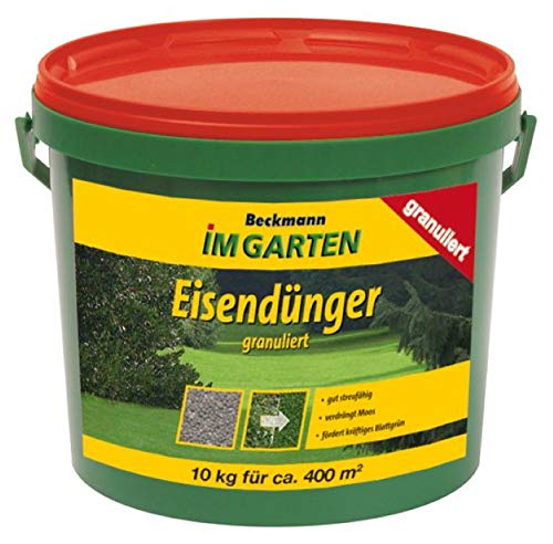 Eisendünger 10 kg granuliert Rasendünger Dünger Moosverdränger für ca. 400 m² von Beckmann
