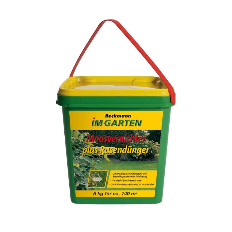 Beckmann Moosvernichter plus Rasendünger 5 kg Lieferform: Kunststoffeimer von Beckmann