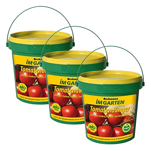 Tomaten Dünger Bio Beckmann Sparpack 3 x 1 kg Eimer + 20g Kressesamen Sprint von Beckmann