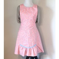 Damen Blumen Schürze Küchenschürze Mit Taschen Rosa von BeckysApronsNsuch