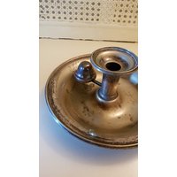 Versilberter Vintage Kerzenhalter Mit Snuffer von BeckysBeauties