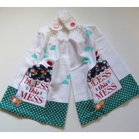 Bless This Mess Crochet Top Küchenhandtücher Set Von 2 von Beckystowels