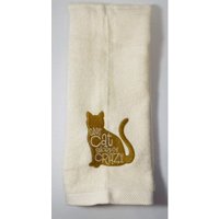 Eine Katze Kurz Von Verrückten Handtuch von Beckystowels