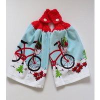 Fahrrad Kardinal Häkeldecke Küchenhandtuch 2Er-Set von Beckystowels