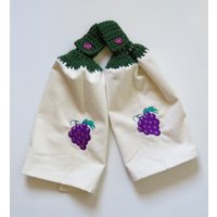 Küchenhandtücher - Gestickte Trauben 2Er Set von Beckystowels