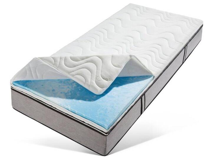 Beco , Topper Greenfirst Soft, 8 cm hoch, Gelschaum, Topper in 90x200 cm und diversen Größen, Matratzentopper mit Gelschaum, weiß von Beco